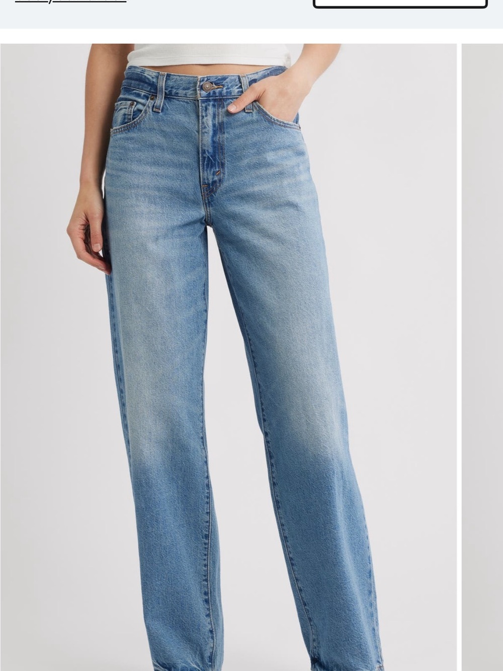 Levi’s Classic High-Rise Baggy Dad Jeans in Light Blue